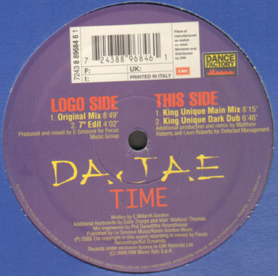 Dajaé Time Dance Factory 8 89684 6 Italy 2000