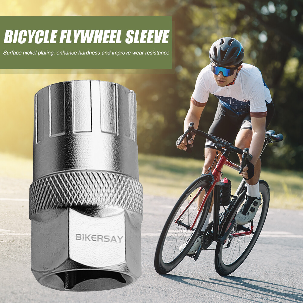 Bicycle Rotary Flywheel Socket Bike Flywheel Removal Tool Silver