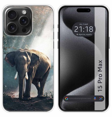 Custodia IPhone 16 Pro Max 2 In 1 Con Motivo Elefante - TPU + Guscio Rigido - Antiurto E Antigraffio - 3