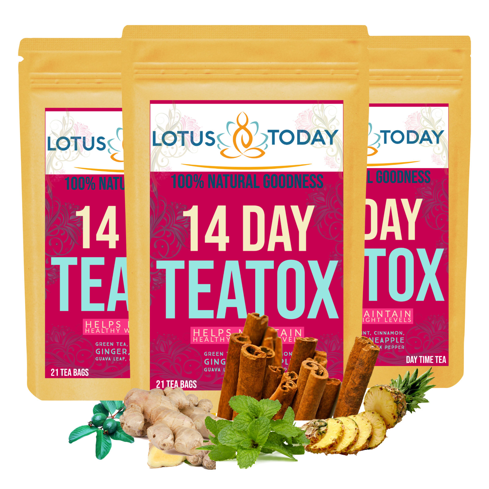 Tè detox no * tè dietetico lassativo, 60 bustine di tè dimagranti,...