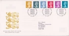 GB ROYAL MAIL FDC FIRST COVER 2000 MACHIN DEFINITIVES 8p-65p BUREAU NO INSERT