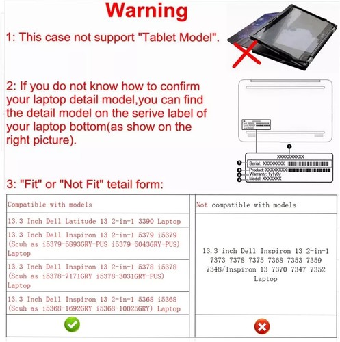 Alapmk Protective Case Cover for 13.3" Dell Inspiron 13 2-in-1 5378 5368 5379 - 第 4/12 張圖片