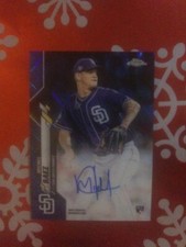 2020 TOPPS CHROME BLUE REFRACTOR MICHAEL BAEZ ROOKIE AUTO /150 SAN DIEGO PADRES