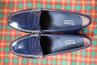 美品　GH BASSWEEJUNS PENNY WOMEN G.H. Bass Women Weejuns Penny Loafers Navy Leather | eBay