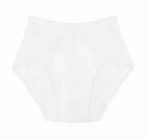 White 100% Cotton Brief Underwear for Boys