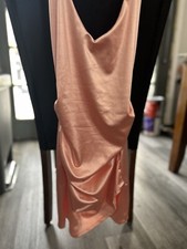 Pink Satin Halter Bodycon Mini Dress