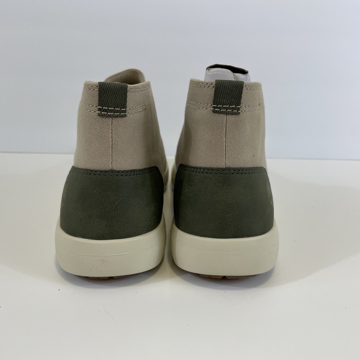 Timberland Men\'s Ashwood Park Ek+ Chukka Boots in Light Beige with Olive Accents Amazon.com: Timberland Ashwood Park Fabric EK+ Desert Boot  main image 4
