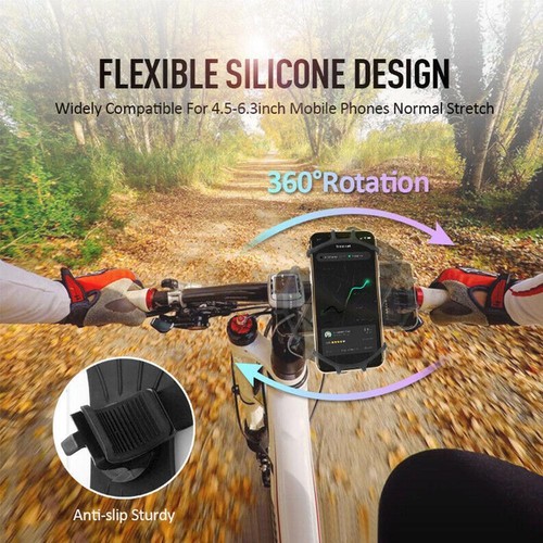 Bicycle Motorcycle MTB Bike Handlebar Silicone Mount Holder for Cell Phone GPS - Picture 3 of 12