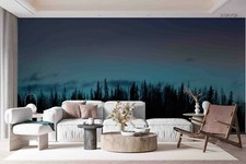Papel pintado extraíble autoadhesivo paisaje bosque cielo nocturno 3D murales pared 189