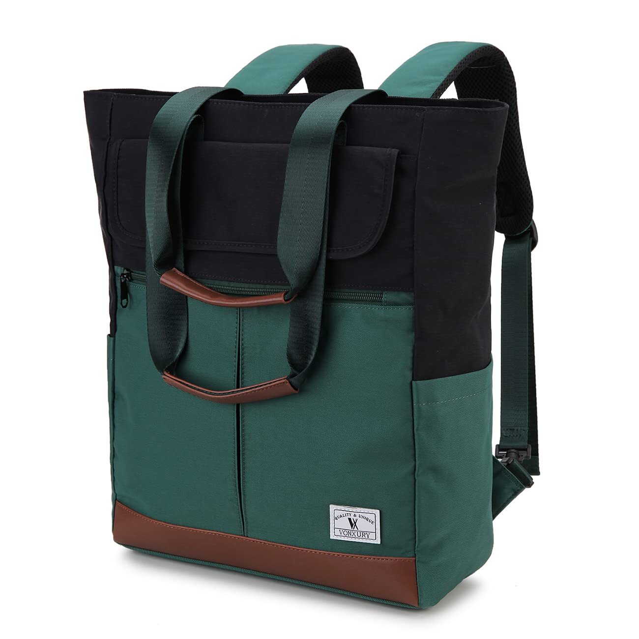 Women's 15.6 Inch Water Resistant Laptop Backpack Convertible Work Bag-image