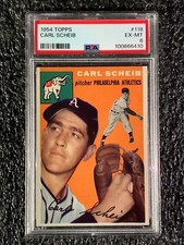 1954 Topps Baseball #118 Carl Scheib PSA 6