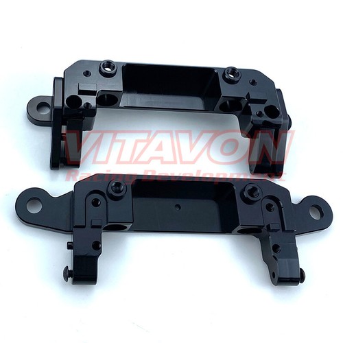 Vitavon CNC Aluminum 7075 Front & Rear Bumper Mount for Axial SCX6 1/6 Black - Picture 4 of 6
