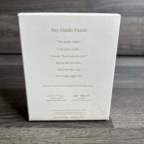 2008 Hallmark Keepsake Ornament ~ "Hey Diddle Diddle" mucca salta sulla luna ~ Nuovo con scatola - Foto 2 di 2