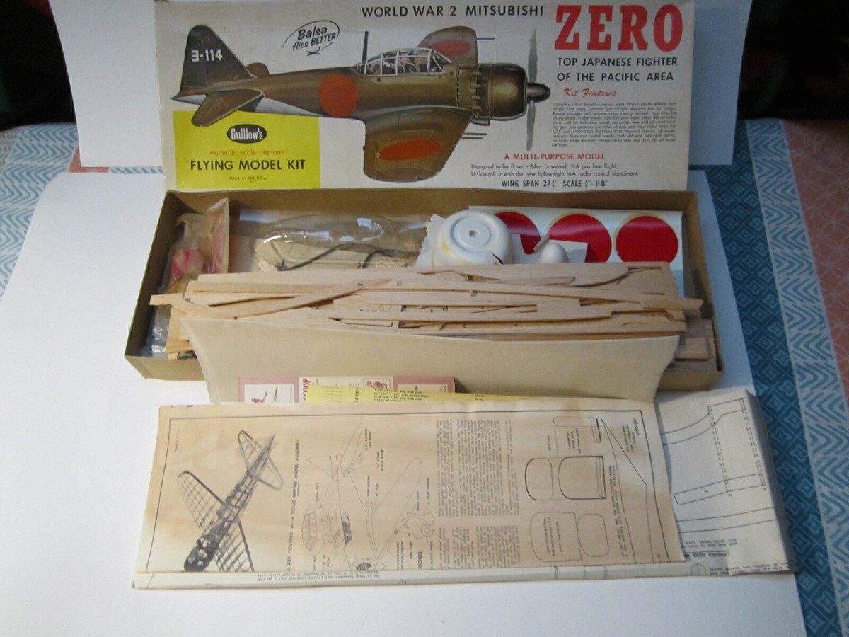 Guillow’s MITSUBISHI ZERO (新品美品) 1967 Mitsubishi Zero 27.6