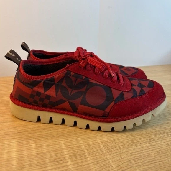 The Art Company Shoes Mens 8 Vintage Y2K Double Air System Red Leather‎ Libertad Vintage Art Company 602 Red Leather Chunky Lug Sole Sneakers  main image 4