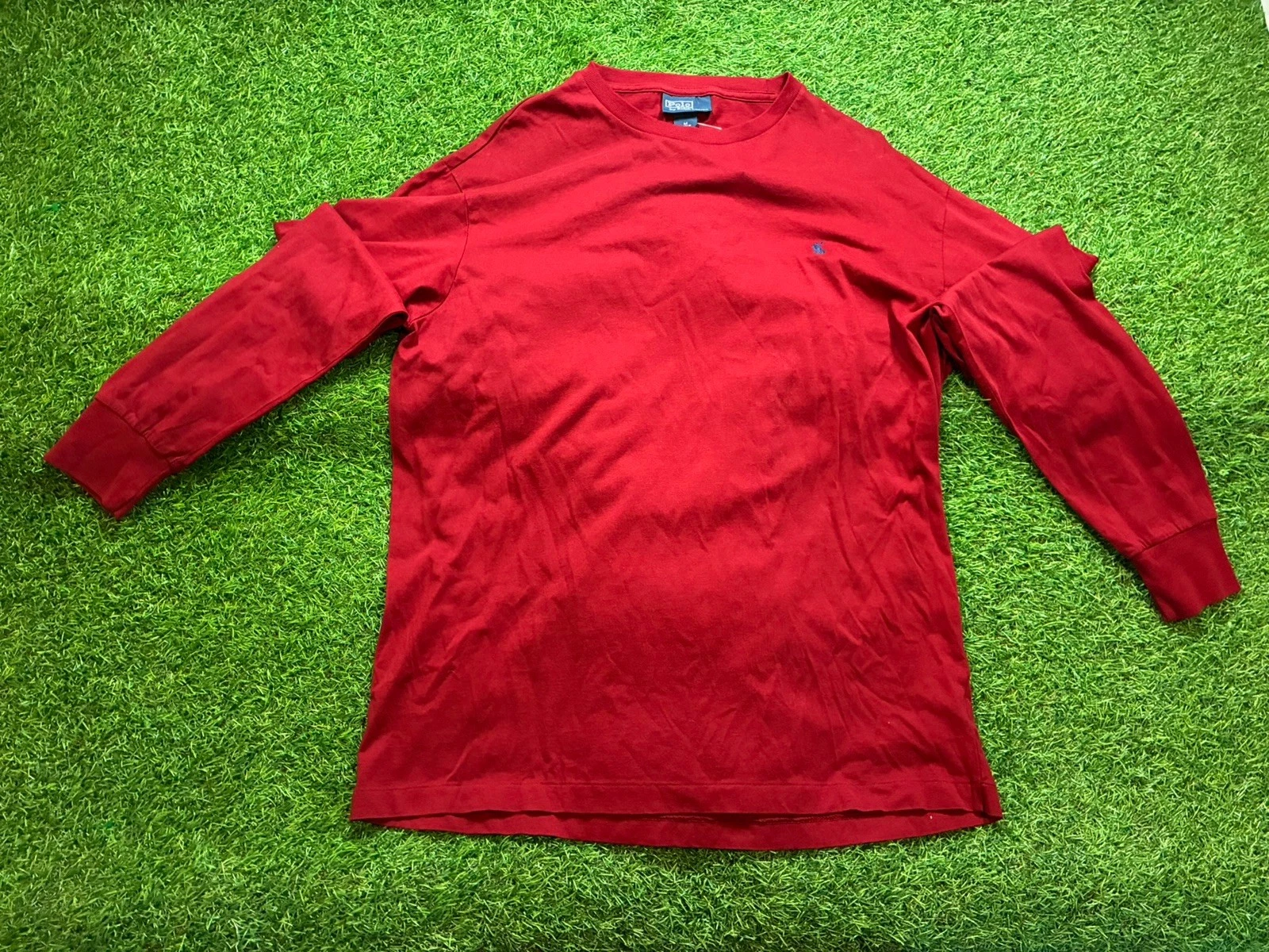 NWT Polo Ralph Lauren Long Sleeve T-Shirt Red Pony Logo Mens Medium
