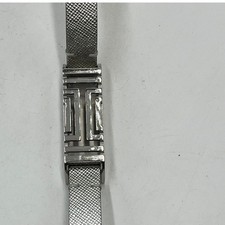 Tory Burch Fit Bit Flex Silver Metallic Mesh Band Bracelet Holder Buckle Closure