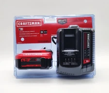 NEW Sealed Craftsman CMCB204-CK 20V 4.0 Ah Lithium-Ion Battery & Charger Kit