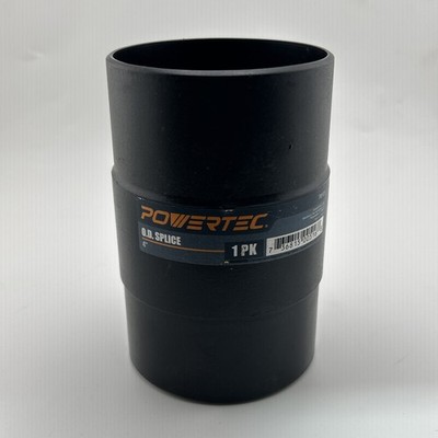 POWERTEC 70123 4-Inch Dust Hose Connector w/ Quick Connect Splice Adapter, ABS