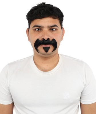 Männer Kühn Hufeisen Schnurrbart mit Kinn Bart Set für Halloween Partys, Cowboy