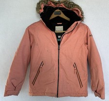 Roxy DryFlight Snowboard Ski Jacket Girls Size 10 Medium Salmon Colorful