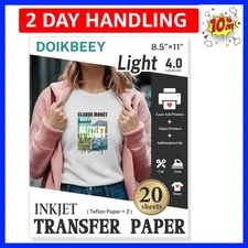 Heat Transfer Paper Upgraded Version 4.0 for T Shirts 20 Sheets, 8.5" x 11" P...