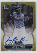 2023 Bowman Chrome Prospect Yellow Refractor 72/75 Jhonny Piron Auto 0q21