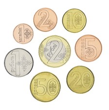 Belarus set of coins 2009 UNC 8 coins 1, 2, 5, 10, 20, 50 kopecks, 1, 2 rubles