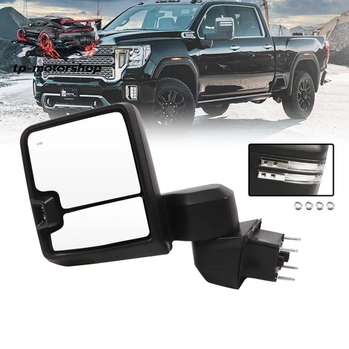 Extendable Tow Mirror Left Power Heated For 19-24 Silverado Sierra 2500HD 3500HD