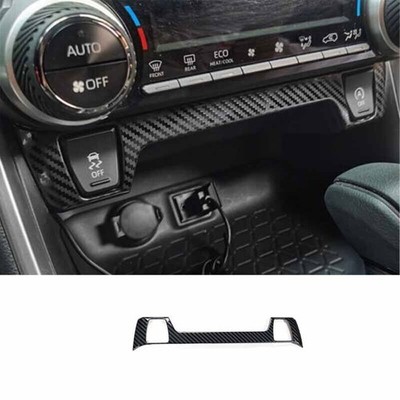 Carbon Fiber Steel 2019-2023 GL For Toyota RAV4 Central Seat Heating Button Trim