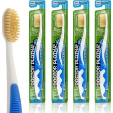 Soft Flossing Toothbrushes, Value Pack of 4, Blue, Manual Toothbrush for