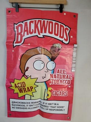 Backwoods Tobacco Rick And Morty Hanging Canvas Wall Art 28×18''