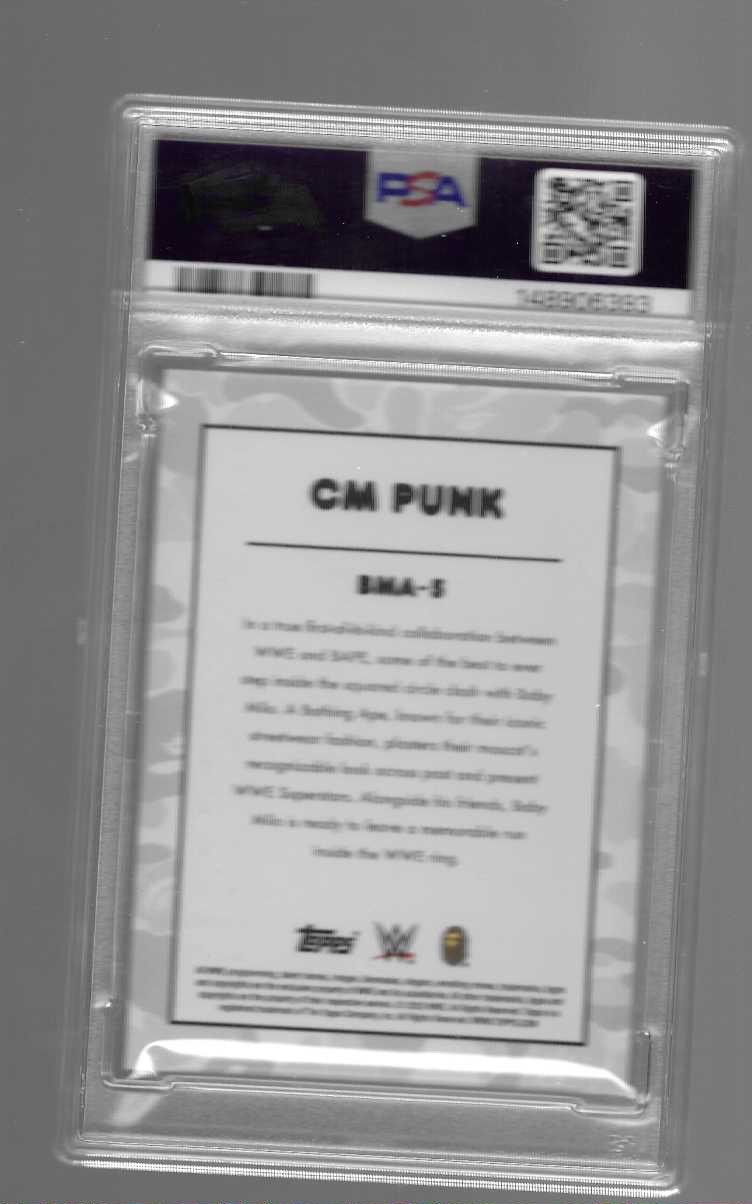 CM PUNK 2025 TOPPS WWE X BAPE BABY MILO AVATAR  CARD #BMA-5  PSA 10 view 2