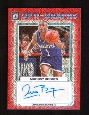 2022-23 Panini Donruss Optic Muggsy Bogues Opti-Graphs Choice Red Prizm Auto