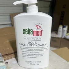 NEW Sebamed Liquid Face & Body Wash for Sensitive Skin 100% Soap Free (1 Liter)