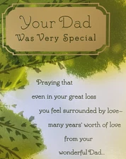 Sympathy Greeting Card Religious Dayspring Your Dad Was Very Special