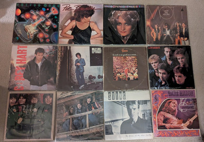 70s & 80s ROCK/POP LP LOT: STING, LOVERBOY, FACES, BILLY JOEL, PAT BENETAR +++