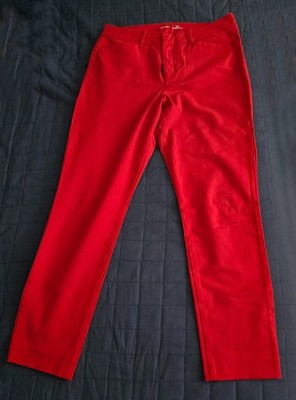 Old Navy High-Waisted Pixie Stretch Ankle Pants, Color: Red, Size: 6