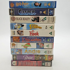 Job Lot VHS x10 Live Action Family Films - Space Jam/Casper/Hook/Black Beauty