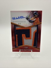 2025 Bowman’s Best Brice Matthews Prospect Patch Autograph Relic Red 4/5.