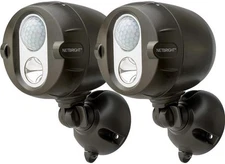 Mr Beams Wireless Motion 200 Lumen LED Networked Spotlights, Brown, 2-Pack