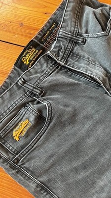 Superdry Standard Skinny Jeans Herren W32 L32 grau schwarz