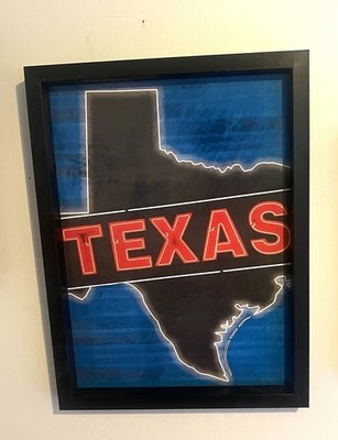 Rustic USA Map Wall Art   Wood Look Framed Farmhouse Decor (12.5x17)