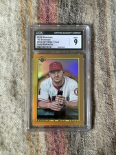 Mike Trout 2020 Bowman Chrome 1990 Bowman Gold Refractor 15/50