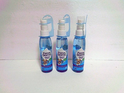 3X 4Oz Bottles Fresh Dental Breath Sprays For Your Cats Or Dog Fresh Mint Flavor