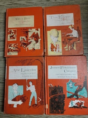 Lot Of 4 Childhood Of Famous Americans Books HC Bobb Merrill Lincoln Edison 1950