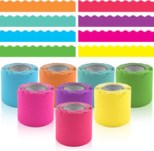 Bright Bulletin Board Borders 8 Rolls 262.4 Ft for Classroom Office Decor