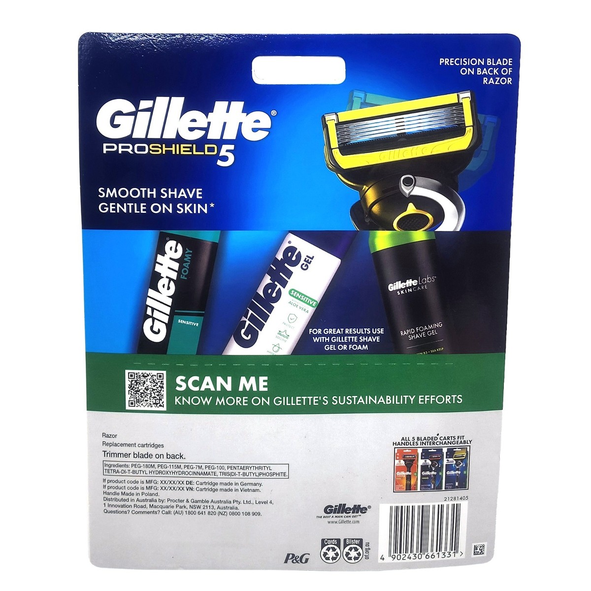 Gillette Fusion Proshield 5 Razor Handle With 13 Razor Blade