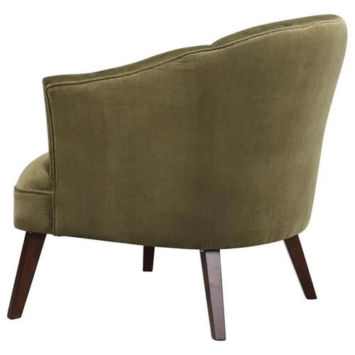 Uttermost Conroy Wood and Fabric Accent Chair in Olive and Dark Walnut - Picture 5 of 8