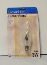 FLICKER FLAME LIGHT BULB  candelabra base flickering 3W